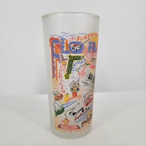 Catstudio Florida State Glass 15oz Highball Frosted Geography Collection